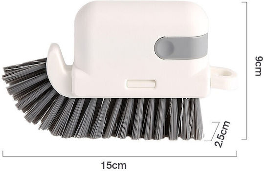 Flippy Perie De Curățare Multifuncțională 3 În 1 Pentru Bucătărie Vase Geamuri Cap Detașabil 9x15x2.5 Cm Gri