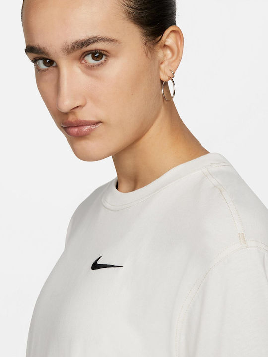 Sportswear Swoosh Rochii De Vară Pentru Femei Mini Sport Rochie Tricou Mâneca Scurtă Albă