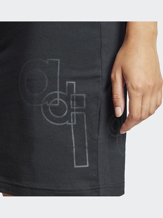 Dress Summer Mini Athletic T-Shirt Short Sleeve Black