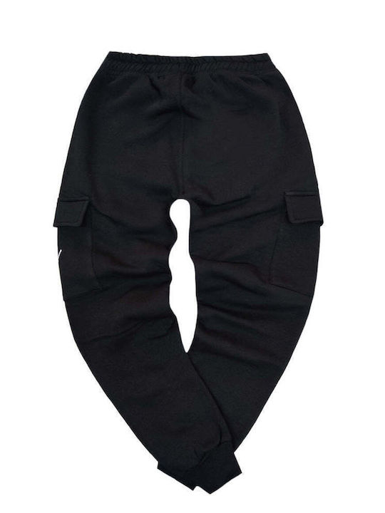 Cargo Παντελόνι Φόρμας με Λάστιχο Black