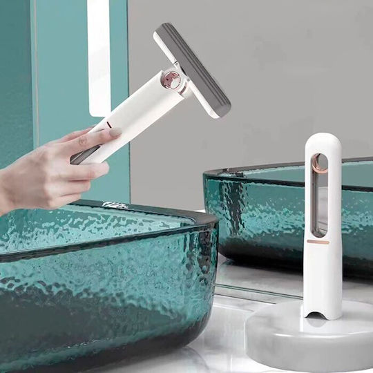 Flippy Hand Mop Sistem Mini-portabil de Stoarcere Manual Dispozitiv de Curățare Absorbant Burete PVA 29,5 x 15,5 cm 3 Rezerve Alb