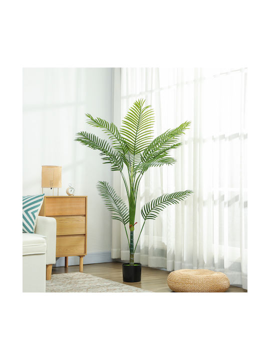 Homcom Artificial Areca Plant Tall 150 Cm Indoor Pot Decoration Home Office Green 83c-057v00gn