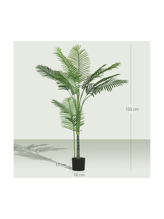 Homcom Artificial Areca Plant Tall 150 Cm Indoor Pot Decoration Home Office Green 83c-057v00gn