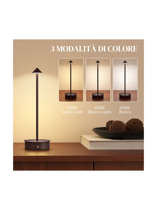 HomCom Dekorative Lampe Braun