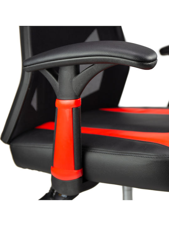 Scaun Gaming Din piele ecologică cu Brațe Reglabile Roșie
