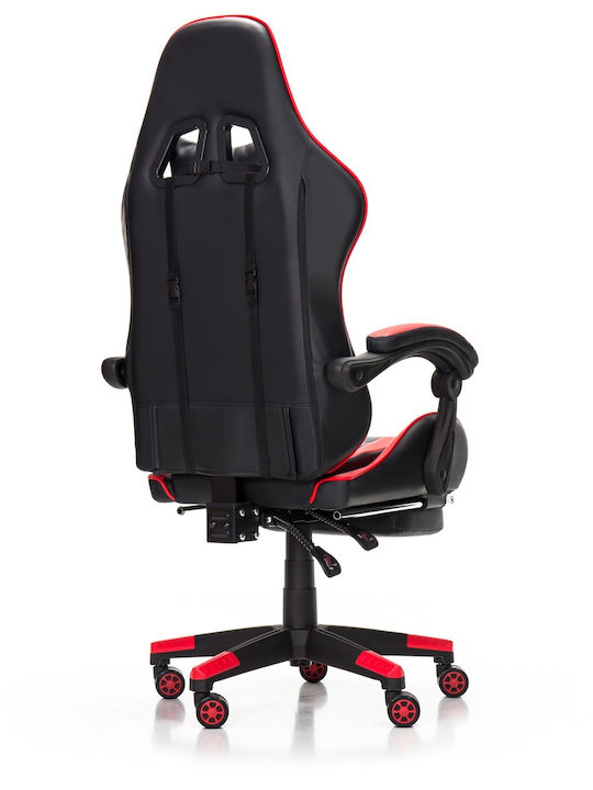 Gaming Chair with Footrest Red