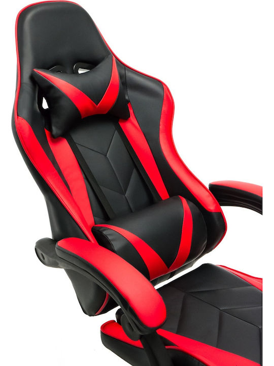 Gaming Chair with Footrest Red