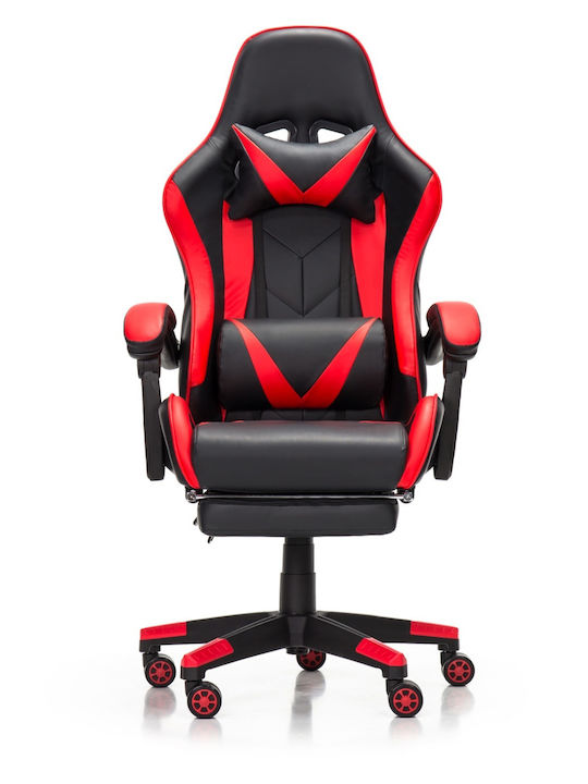 Gaming Chair with Footrest Red