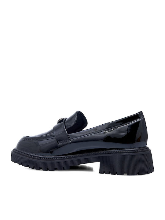 Patent Leather Moccasins Black