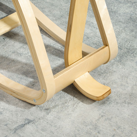 Rocking Armchair Cream 51x84x93cm