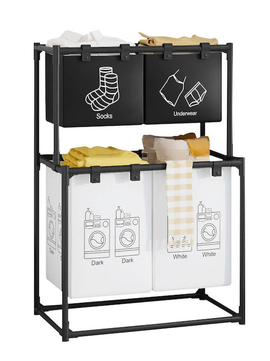 Fabric Laundry Basket 97x44x57cm Black
