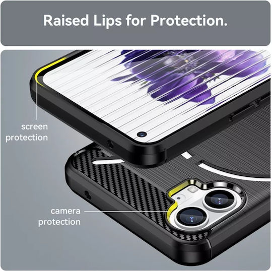 Back Cover Silicon Negru (Nothing Phone 1)