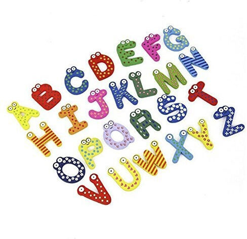 Set 26 Magnete Decorative Pentru Frigider Copii Flippy Alfabet A-z Model Figurine Amuzante Lemn Multicolor