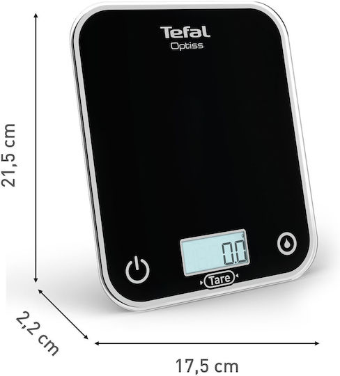 Tefal Optiss Digital Kitchen Scale up to 5kg Black