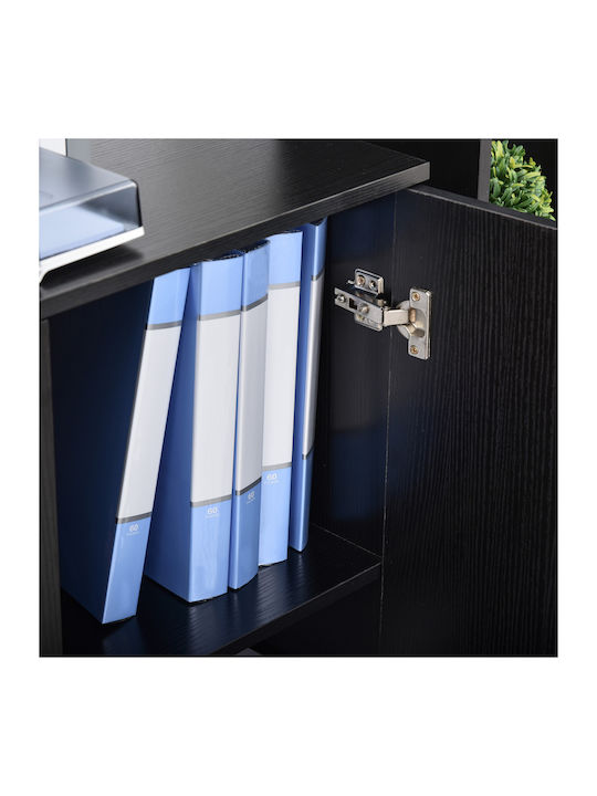 Шкаф Офис от MDF С ключалка Черно 80x40x80см