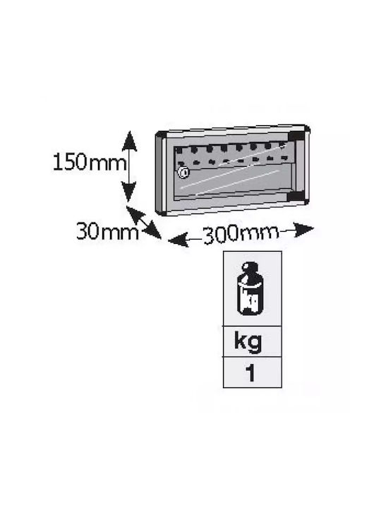 Viometal 1508 Стенна Ключарка 8 Места Бяла Кафява