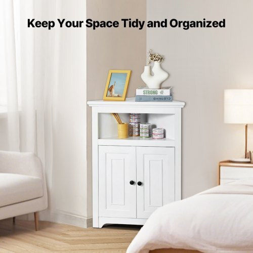 Entry Furniture with Wardrobe White 32x84x64cm
