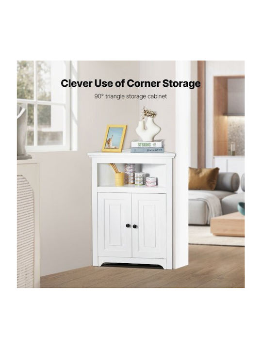 Entry Furniture with Wardrobe White 32x84x64cm