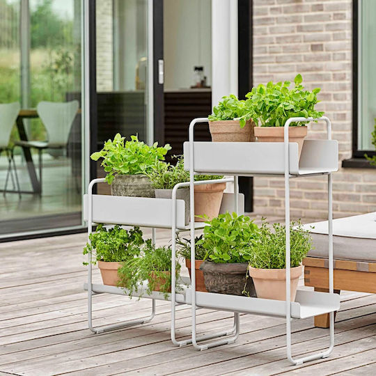 Metal Console Table Soft Grey L48xW24.2xH77.7cm