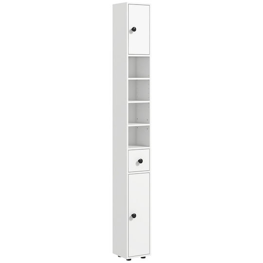 Kleankin Badezimmersäule Boden H20xB20xH180cm Weiß