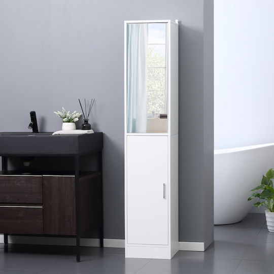 Kleankin Στήλη Μπάνιου Δαπέδου Μ32xΒ28xΥ162cm Λευκή
