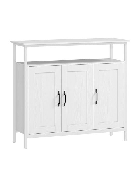 Sideboard made of Wood & Metal White 100x35x88cm