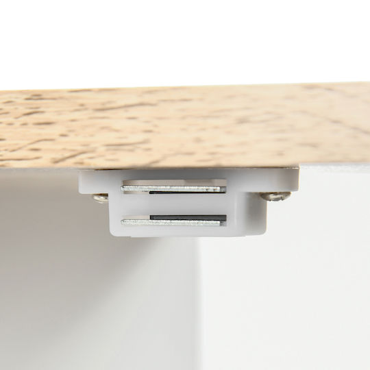 Kleankin Waschtisch mit Waschbecken L60xB60xH33cm White