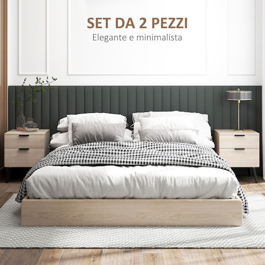 Bedside Tables Wooden Brown 2 Pieces 40x40x50cm