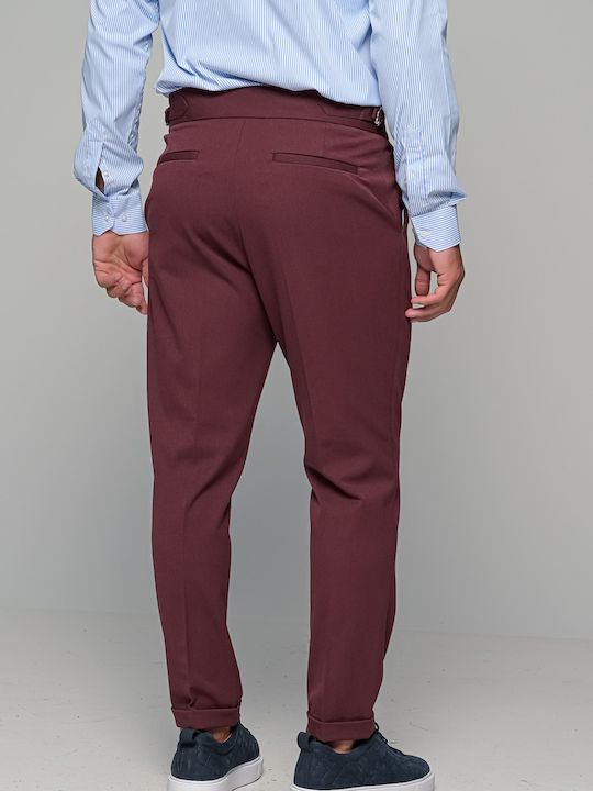 Alessandro Men's Winter Suit Burgundy