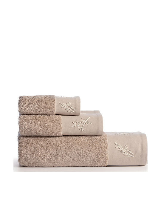 Nef-Nef Homeware Комплект Хавлиени Кърпи 3 Бр Perfection Бежови Тегло 500гр/м²