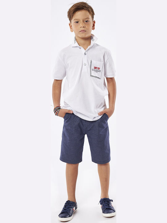 Kinderpolo Kurzarm Weiß