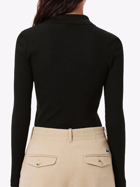 Γυναικεία Polo Μπλούζα Μακρυμάνικη Black