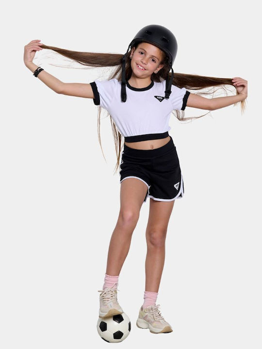 Παιδικό Crop Top Κοντομάνικο Λευκό