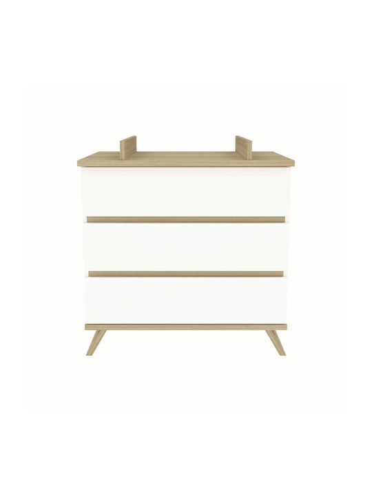 Βρεφική Συρταριέρα με 3 Συρτάρια Λευκή 50x90x88cm