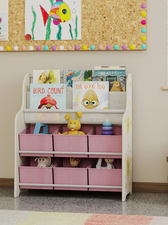 Aiyaplay Toy Storage System made of Wood Pink 63x30x71cm 1pcs