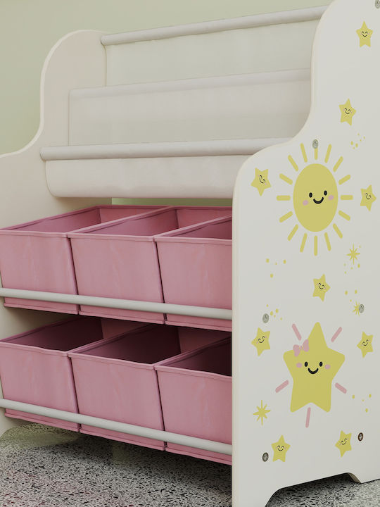 Aiyaplay Toy Storage System made of Wood Pink 63x30x71cm 1pcs