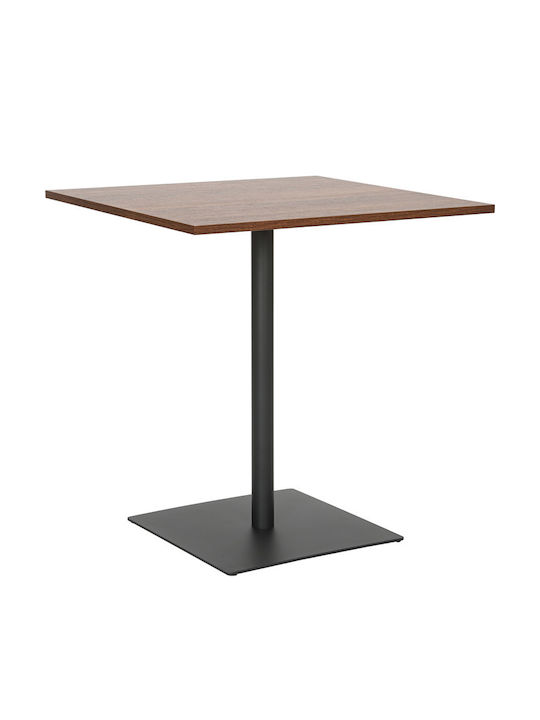 Nerobian Pătrat Masă Sala de mese Lemnoasă Walnut Shade 70x70x75buc