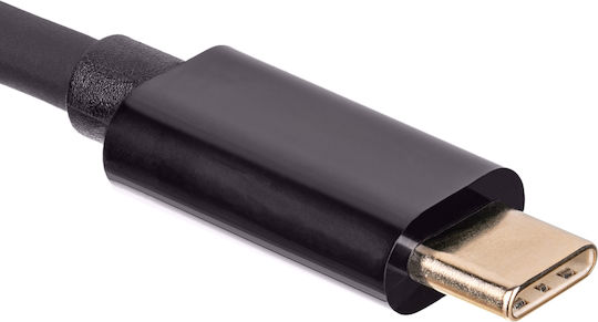 Akyga USB 2.0 Cable USB Type-C Male to VGA Black 1.5m