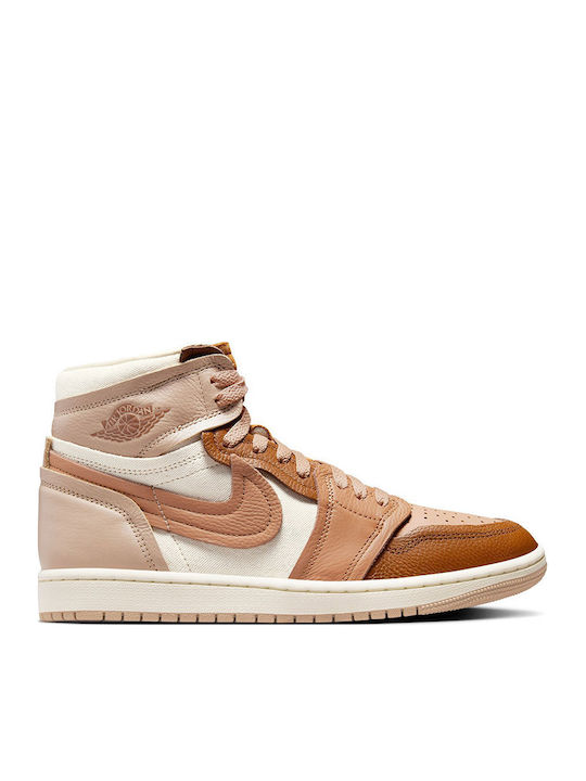 Air  1 High Damen Stiefel Coffee