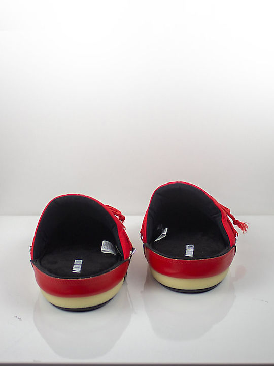 Icon Mules με Τακούνι σε Κόκκινο Χρώμα