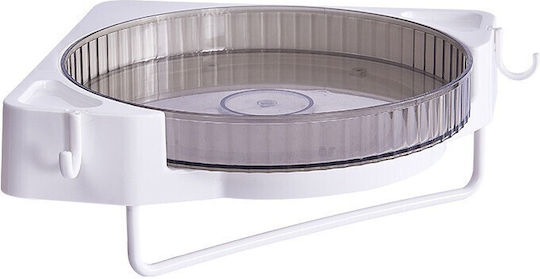 Wall Mounted Bathroom Shelf Plastic 29x29x6cm Gray