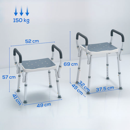 HomCom Κάθισμα Μπάνιου 52x45x57cm 712-070V00LB
