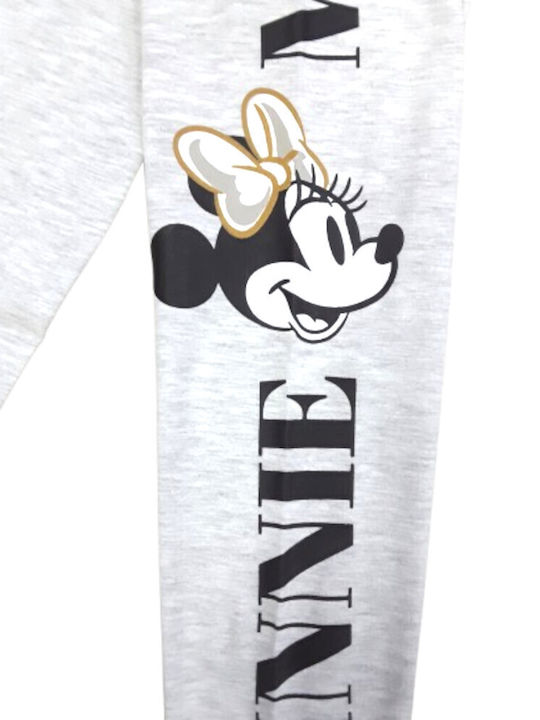 Kinder Leggings Lang Grey Melange Minnie