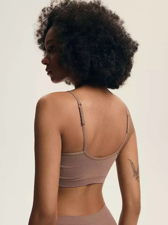 Women's Bra without Padding Brown
