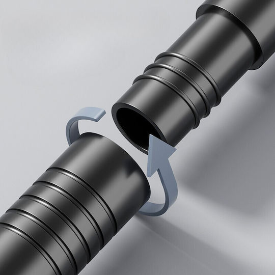 Pliere Bară de Perdea de Duș Drepti cu Ventuză din Oțel Inoxidabil Gri Φ25mm 44εκ.