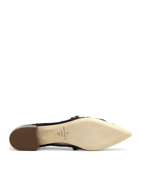 Patent Leather Pointy Ballerinas Black