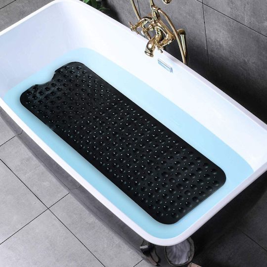 Bathtub Mat Anti-slip Fiziotab 100x40 Cm Black
