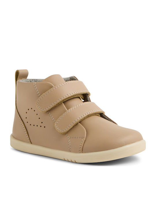 Grass Court Παιδικά Sneakers High με Σκρατς Μπεζ