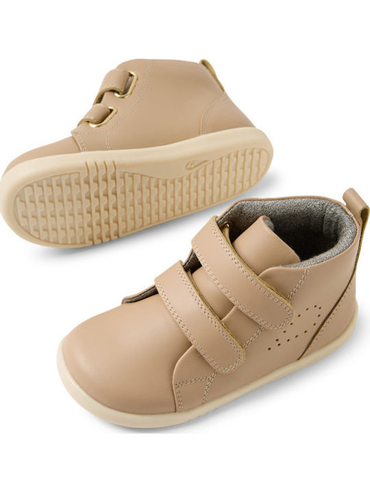 Grass Court Παιδικά Sneakers High με Σκρατς Μπεζ