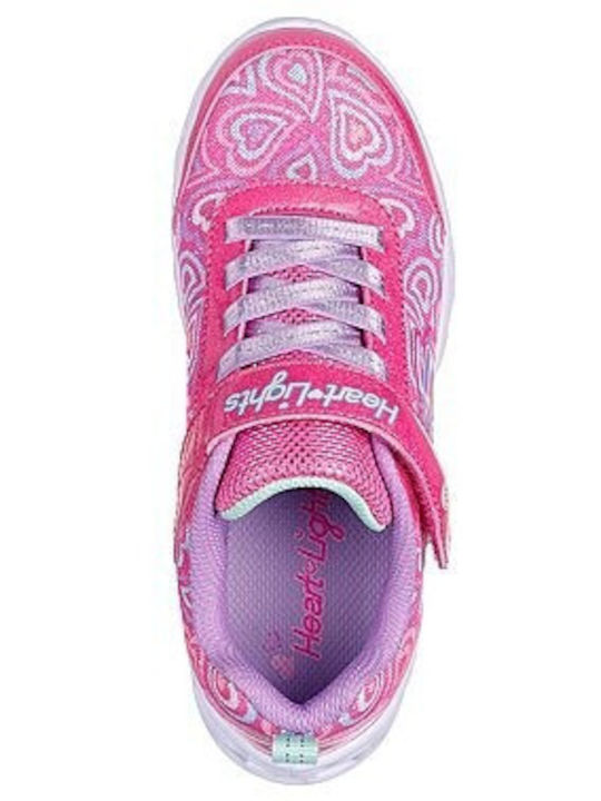 Heart Παιδικά Sneakers High με Σκρατς & Φωτάκια Ροζ